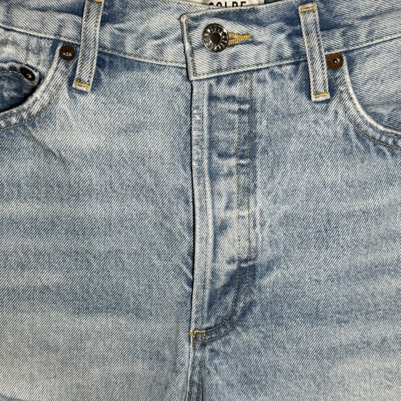 AGOLDE Parker Cut Off Jean Shorts Distressed High-Waisted size 28 Light Wash - Picture 6 of 13